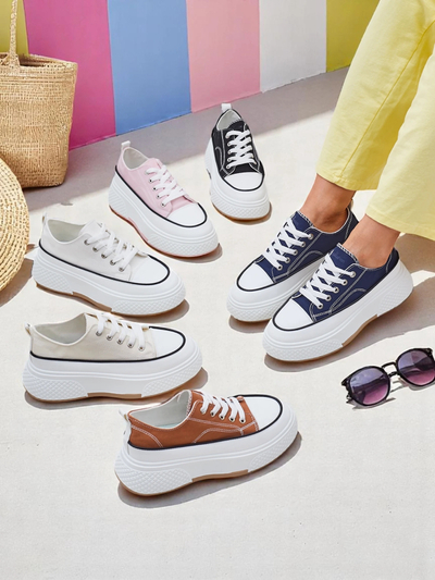 Royalfashion Damen-Plattform-Sneaker Beemes