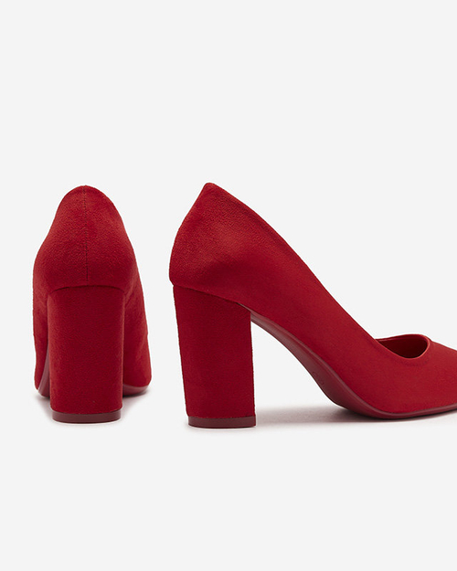 Червоні жіночі туфлі-човники з еко замші Duttos- Footwear