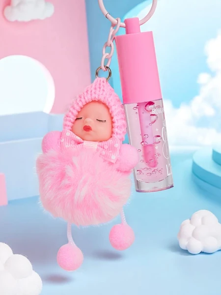 Lipgloss für Kinder mit einer Puppe Hellrosa