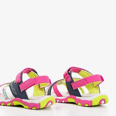 Dunkelblaue und rosa Mädchensandalen Esteban - Footwear