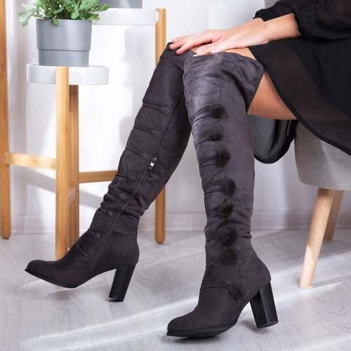 Сірі черевики на високій стійці Лована - Взуття