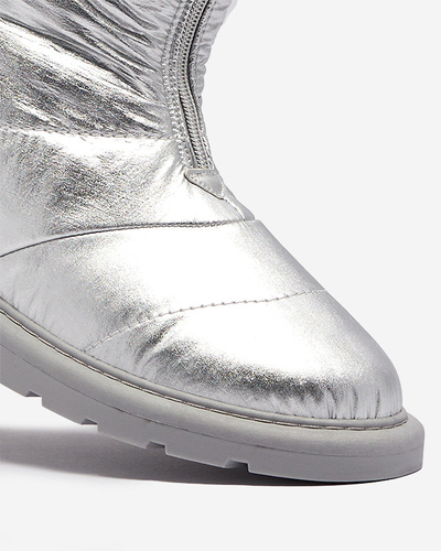 Silberne Damenschuhe a'la Schneestiefel Tirigga- Footwear