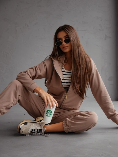 Royalfashion Damen Baumwoll-Trainingsanzug Set