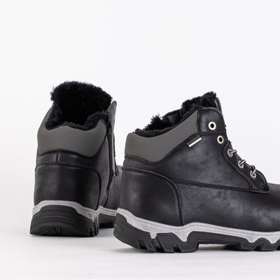 Schwarze Herren Winterstiefel von Omitsok - Schuhe