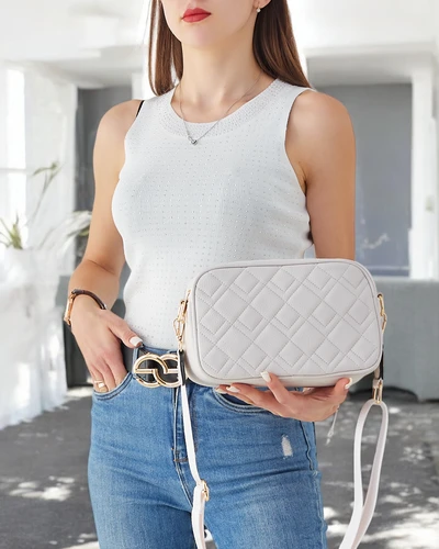 Royalfashion Kleine gesteppte Handtasche für Frauen aus ökologischem Leder