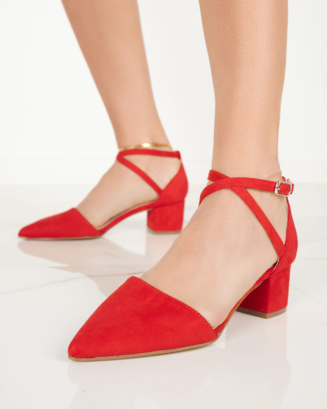 Rote Damensandale auf Pfahl Crisco - Schuhe