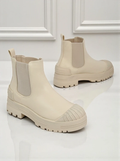 Plateau Stiefeletten aus Öko-Leder Amber Veil