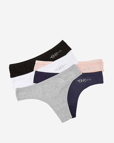Набір бавовняних жіночих трусиків з написом