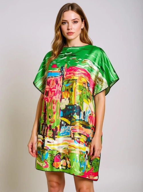 Pareo Athenia Verde від Royalfashion – кольорова сукня з поліестеру до колін