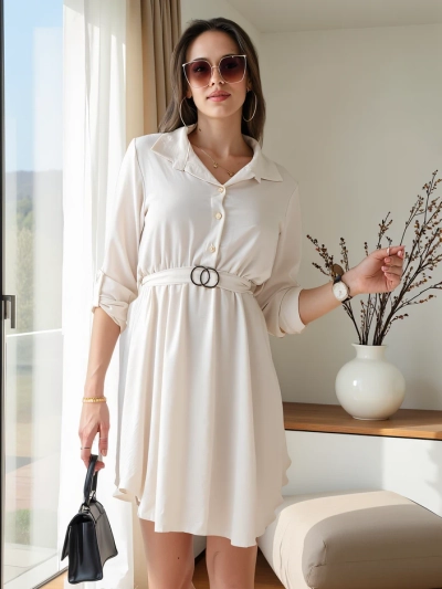 Royalfashion Elegantes knielanges Kleid für Frauen