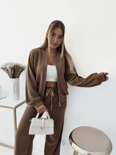 Коричневий жіночий повсякденний комплект Royalfashion