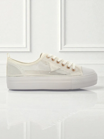 Damen Weiße Ariadne Mesh Sneaker – Atmungsaktive Turnschuhe mit flacher Sohle