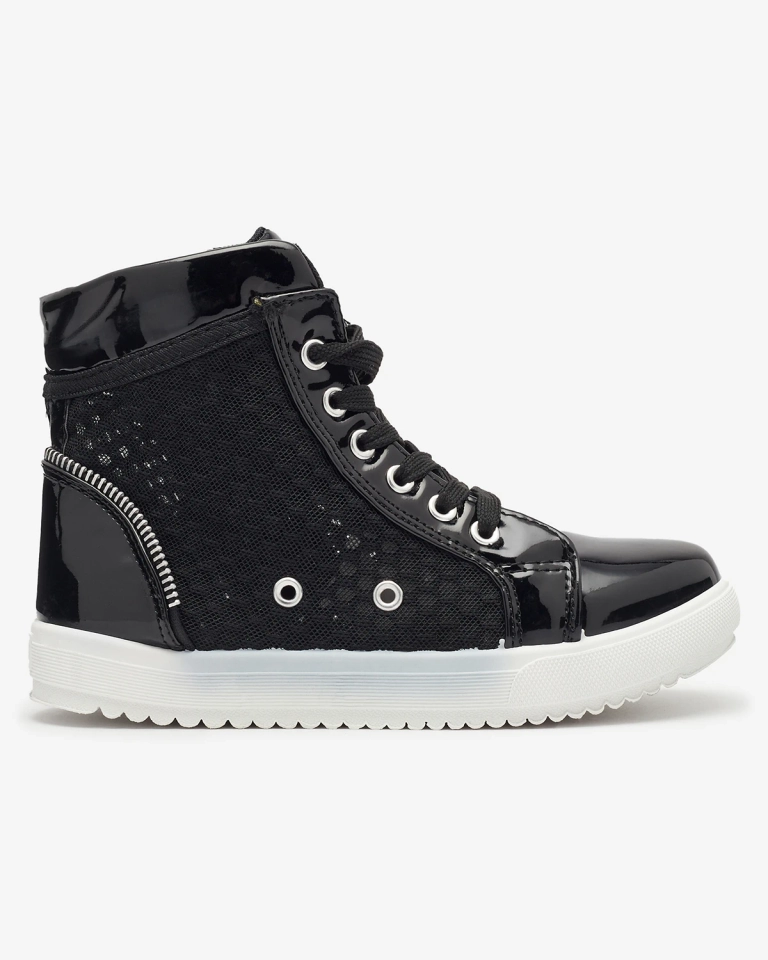 Schwarze High-Top-Sneakers für Mädchen Borris- Footwear