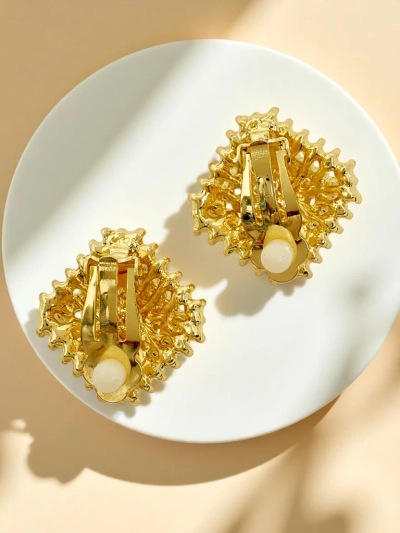 Royalfashion Damen-Clip-Ohrringe mit Zirkonia