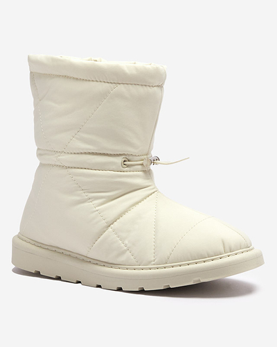Beige Damen Isolierte Stiefel a'la Schneestiefel Kaliolen - Footwear