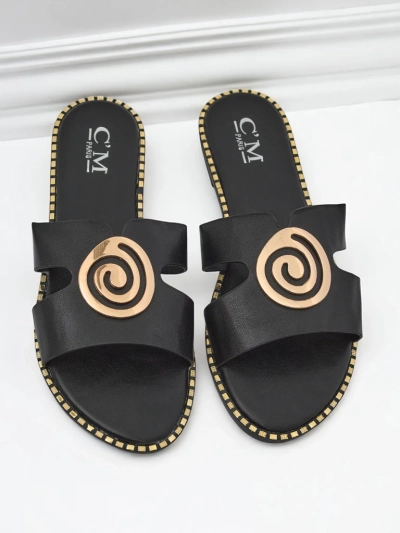 Royalfashion Damen-Pantoletten mit flacher Sohle Glam Bliss