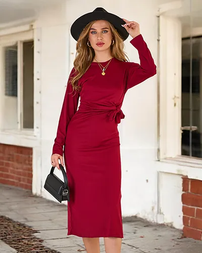 Royalfashion Damen-Midikleid