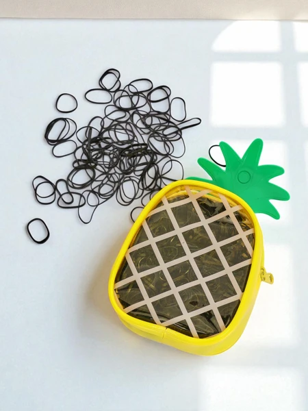 Royalfashion Mehrfarbige Silikon-Haargummis Ananas