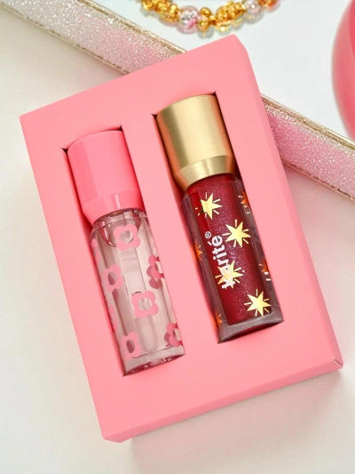 Glitzer Lipgloss und farbloser 2-in-1 Lipgloss Ruby Woo