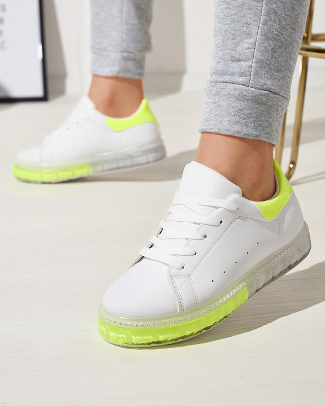 No Name Schuhe Neon Damen WeiÃŸe Leinenschuhe Vergilbt Weiße Und