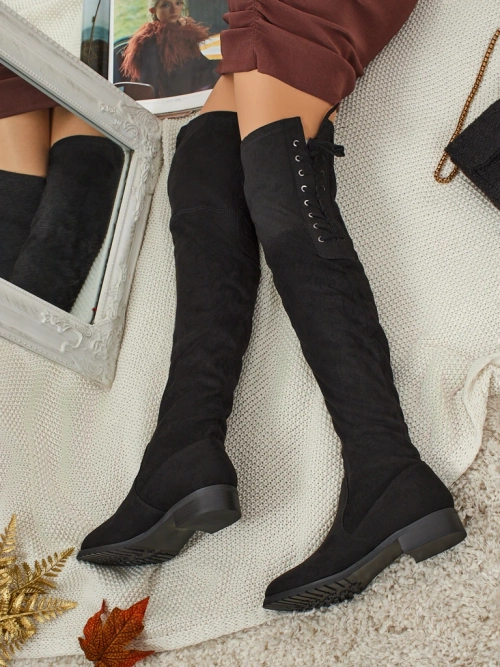 Жіночі ботфорти з еко-замші Denvoria