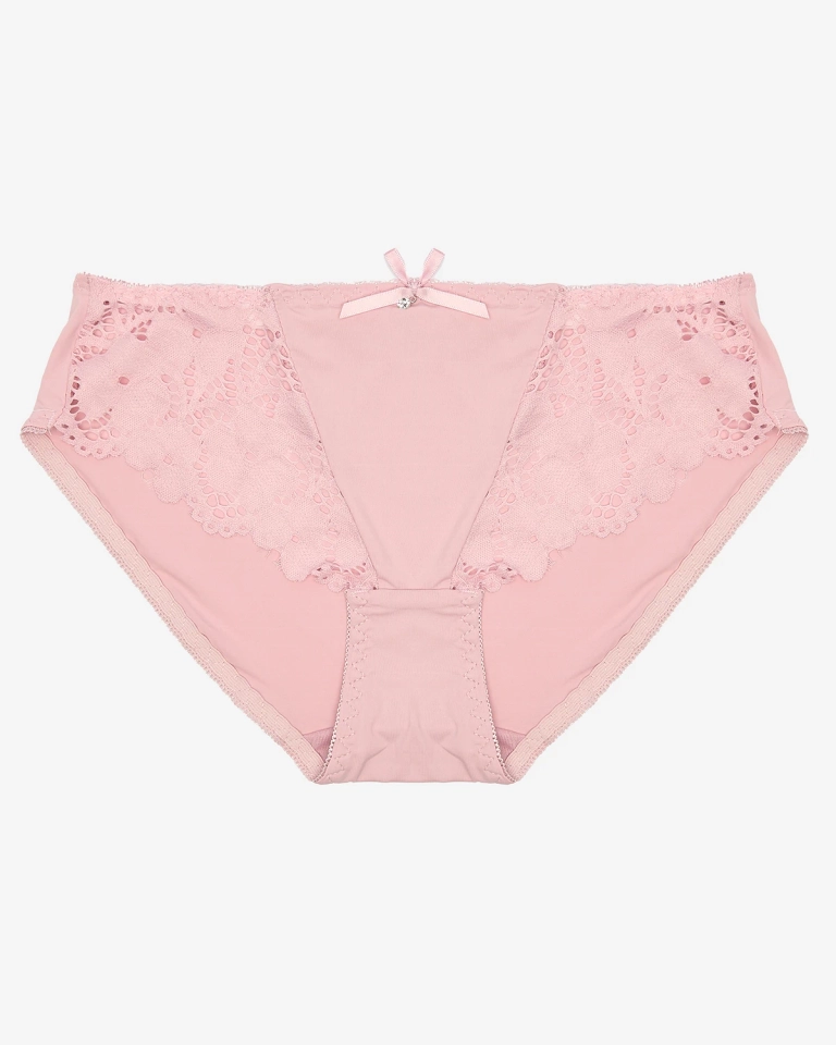 Rosa Damen-Slip mit Spitze - Unterwäsche