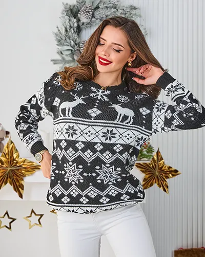 Royalfashion Damen Weihnachtspullover