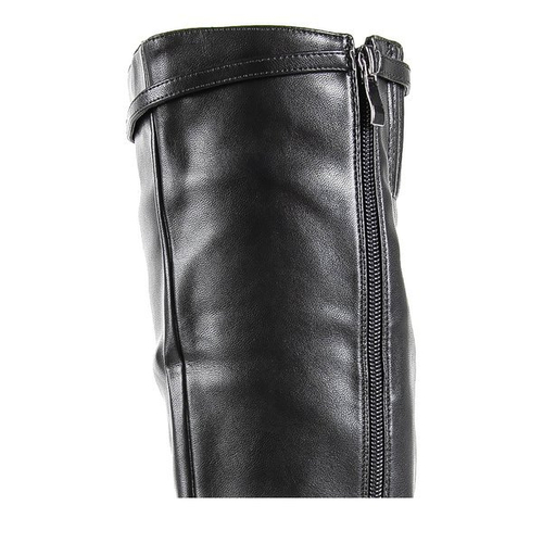 Чорні черевики на колінах на плоских підборах Відповідь - Взуття