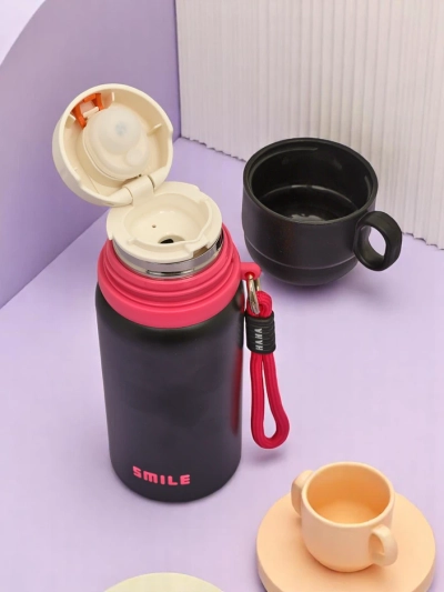 Royalfashion Thermobecher mit Becher Happy Smile