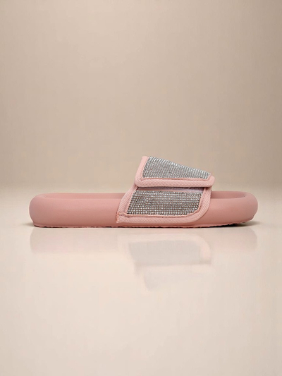 Royalfashion Damen Pantoletten mit flacher Sohle Sparkle Step
