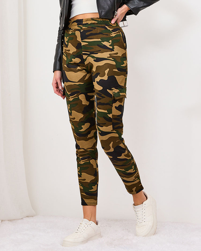 Royalfashion Зелені жіночі утеплені бойові штани moro