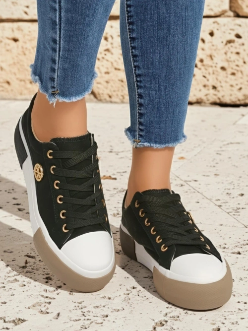 Чорні жіночі Aurelio Canvas кеди