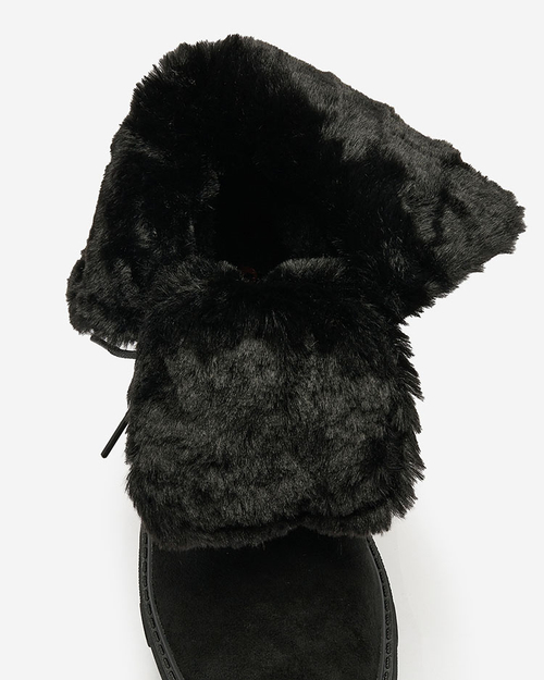 Royalfashion Чорні жіночі черевики на шнурівці Cavenma