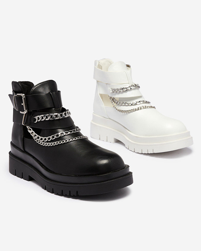 Damenstiefel mit Ausschnitten in Schwarz Setica - Schuhe