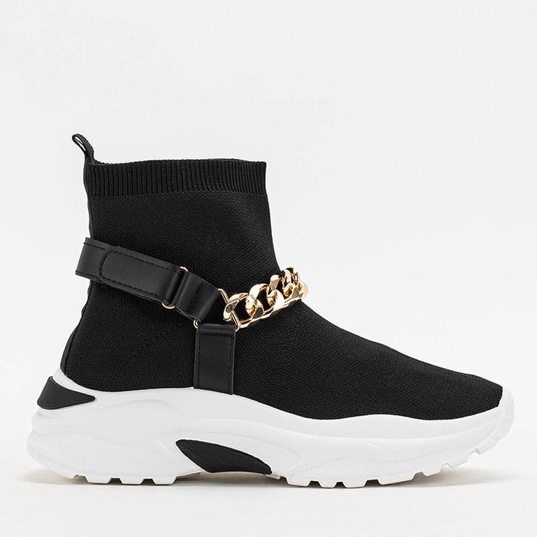 OUTLET Hohe schwarze Greqo Damen Sportschuhe - Schuhe