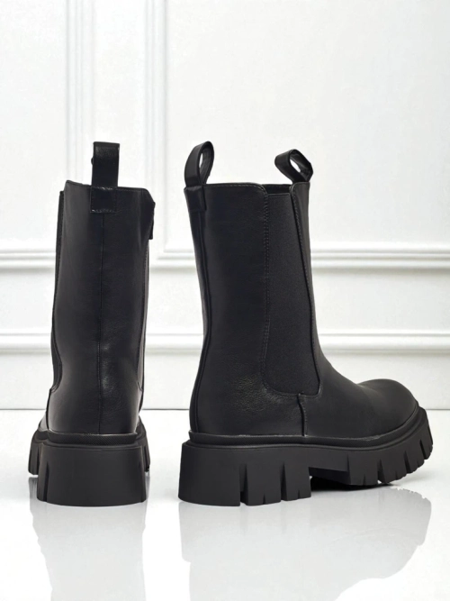 Високі жіночі ботильйони з еко шкіри Dorvella