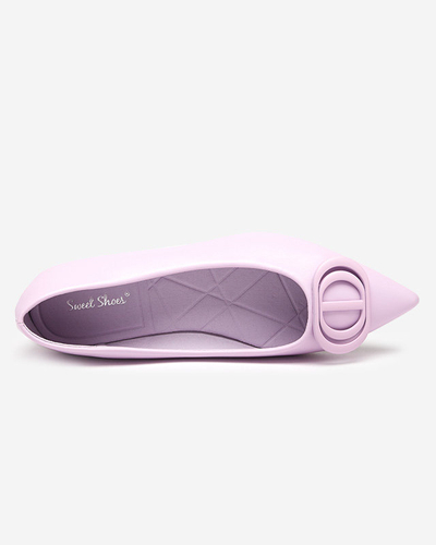 Spitze Ballerinas für Damen in Violett mit einem Ornament an der Spitze Manico - Footwear