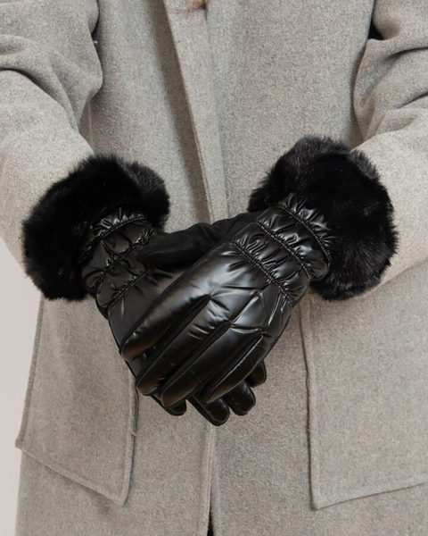 Royalfashion Women's Black Gloves