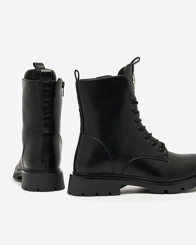 Royalfashion Чорні жіночі високі черевики Stepurba