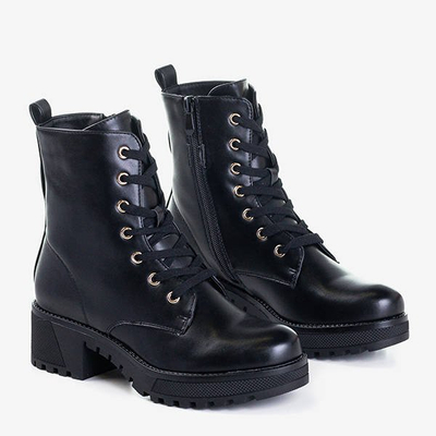 Schwarze Öko-Lederarbeiterinnen Minna - Footwear