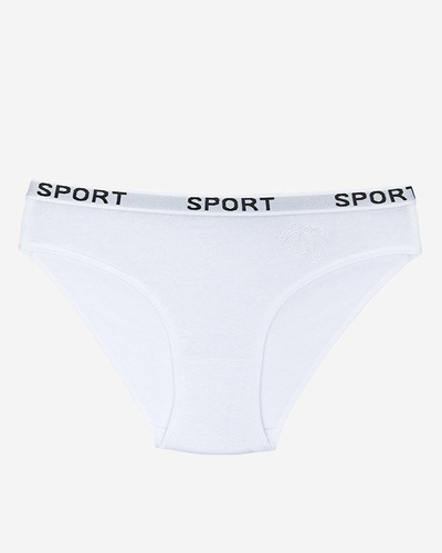 Damen-Slip aus weißer Baumwolle - Unterwäsche