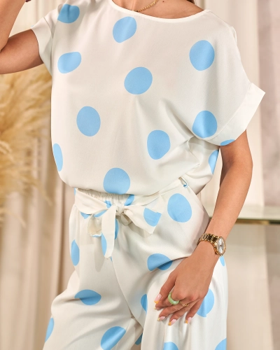 Royalfashion Blau-weißes Damenset
