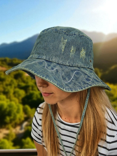 Damen Hut Perseida – Denim Strandhut aus Polyester