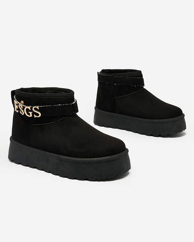 Royalfashion Rosa Damen a'la Schneestiefel mit Esgala-Verzierung