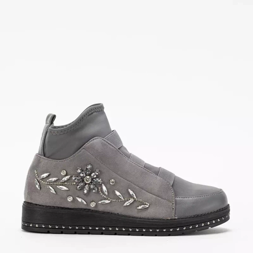 OUTLET Сірі жіночі сліпони зі стразами Ingala- Footwear