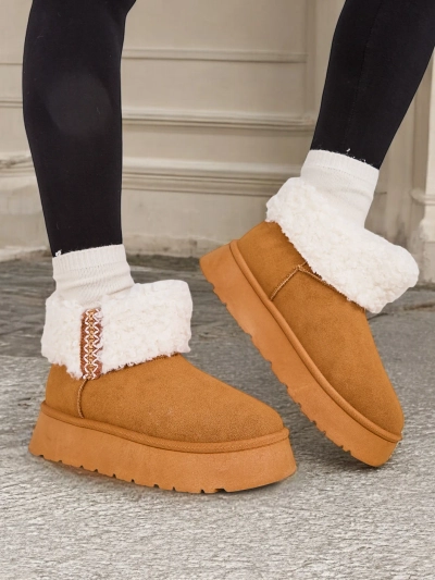 Royalfashion Damen Winterstiefel mit Pelz Rovvoy
