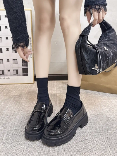 Royalfashion Damen Lackmokassins Afidale