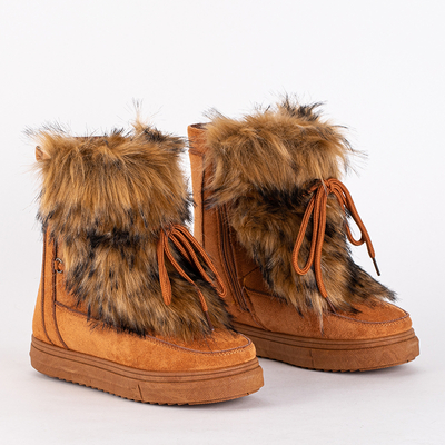 Kamelfell-Schneestiefel für Damen Cerika - Schuhe