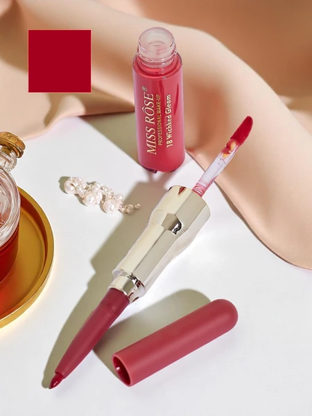 Flüssiger Lippenstift und Lippenkonturenstift 2-in-1 Russian Red