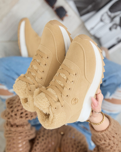 Royalfashion Damen isolierte Sportschuhe in hellbraun Cerrto